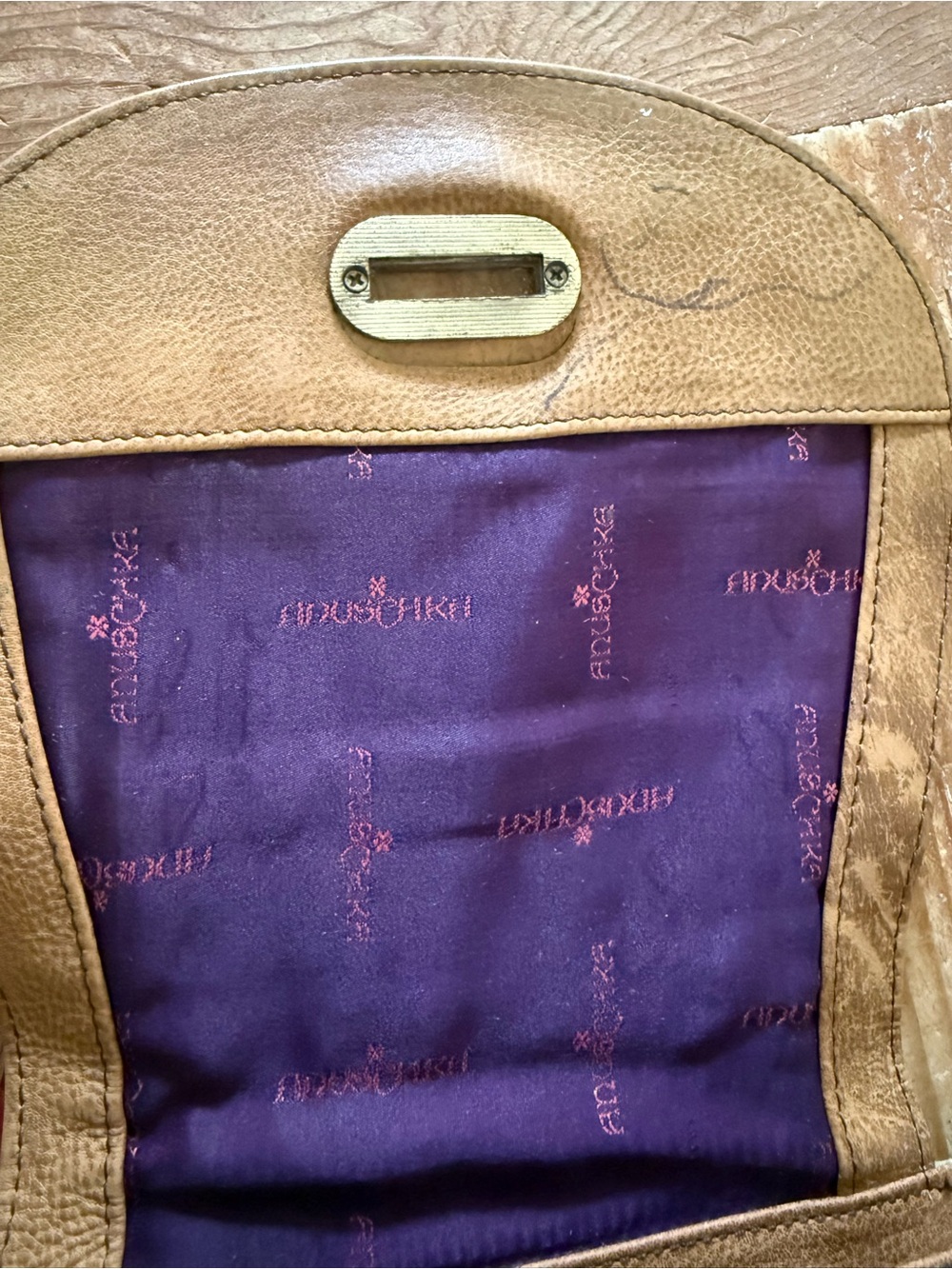 Anuschka Hand Painted Crossbody Leather Saddle Bag Crossbody - Picture 12 of 14